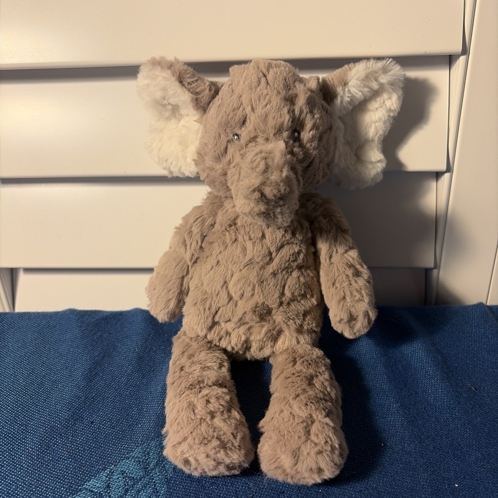 Mary Meyer Baby Gray Putty Textured Elephant Plush Silky Soft Stuffed Animal 11"